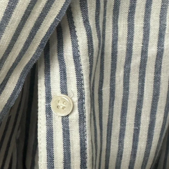 Frame Button Down Linen Short sleeve Shirtdress | Medium - Picture 4 of 6